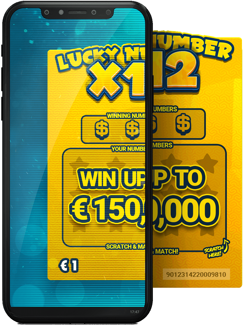 lucky number scratchcard